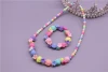 New children's necklace set, cute accessories for girls, colorful bead necklace for girls Item Picture